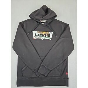Levi's Hoodie Men's Size Small Black Logo Levi Strauss Co Sweatshirt California